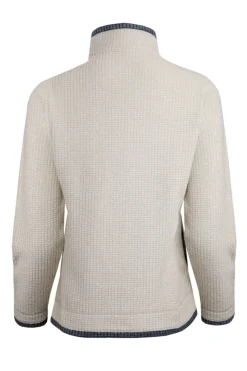 Weird Fish Cream Ariana Full Zip Grid Fleece