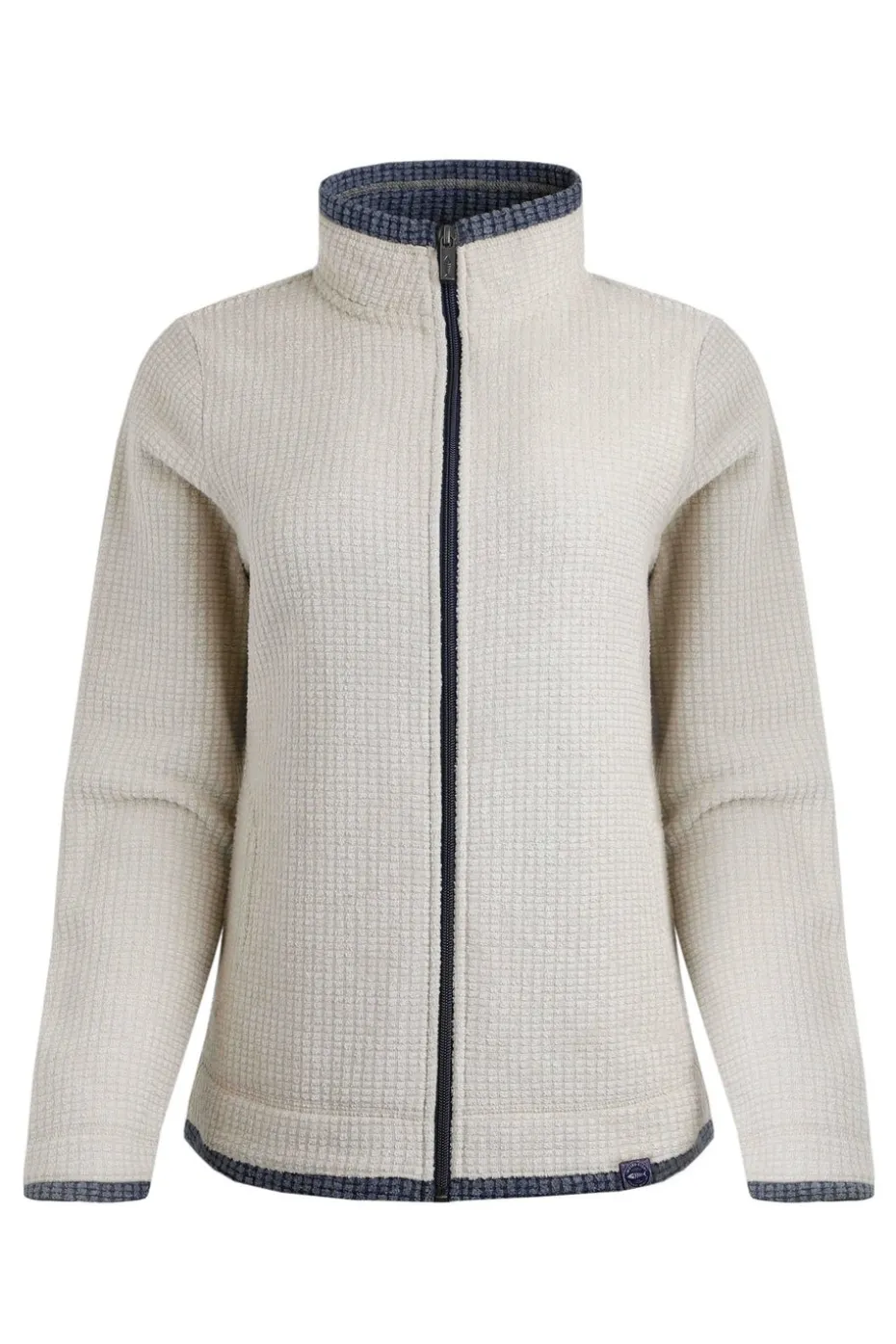 Weird Fish Cream Ariana Full Zip Grid Fleece