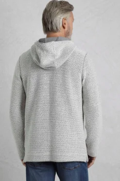 Weird Fish Cream Bakersfield Button Neck Macaroni Hoodie