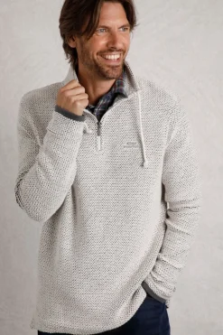 Weird Fish Cream Cruiser 1/4 Zip Macaroni