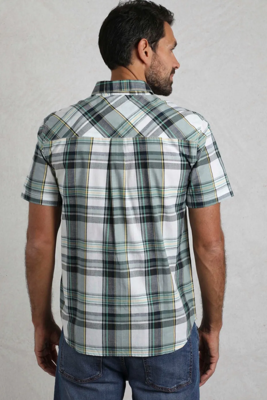 Weird Fish Cream Judd Short Sleeve Check Shirt