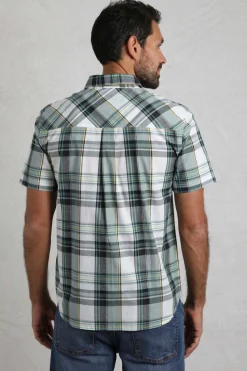 Weird Fish Cream Judd Short Sleeve Check Shirt