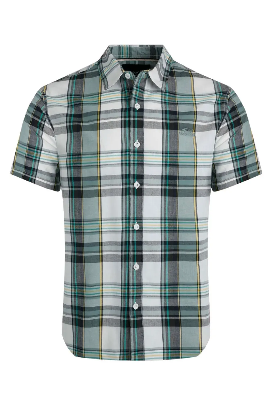 Weird Fish Cream Judd Short Sleeve Check Shirt