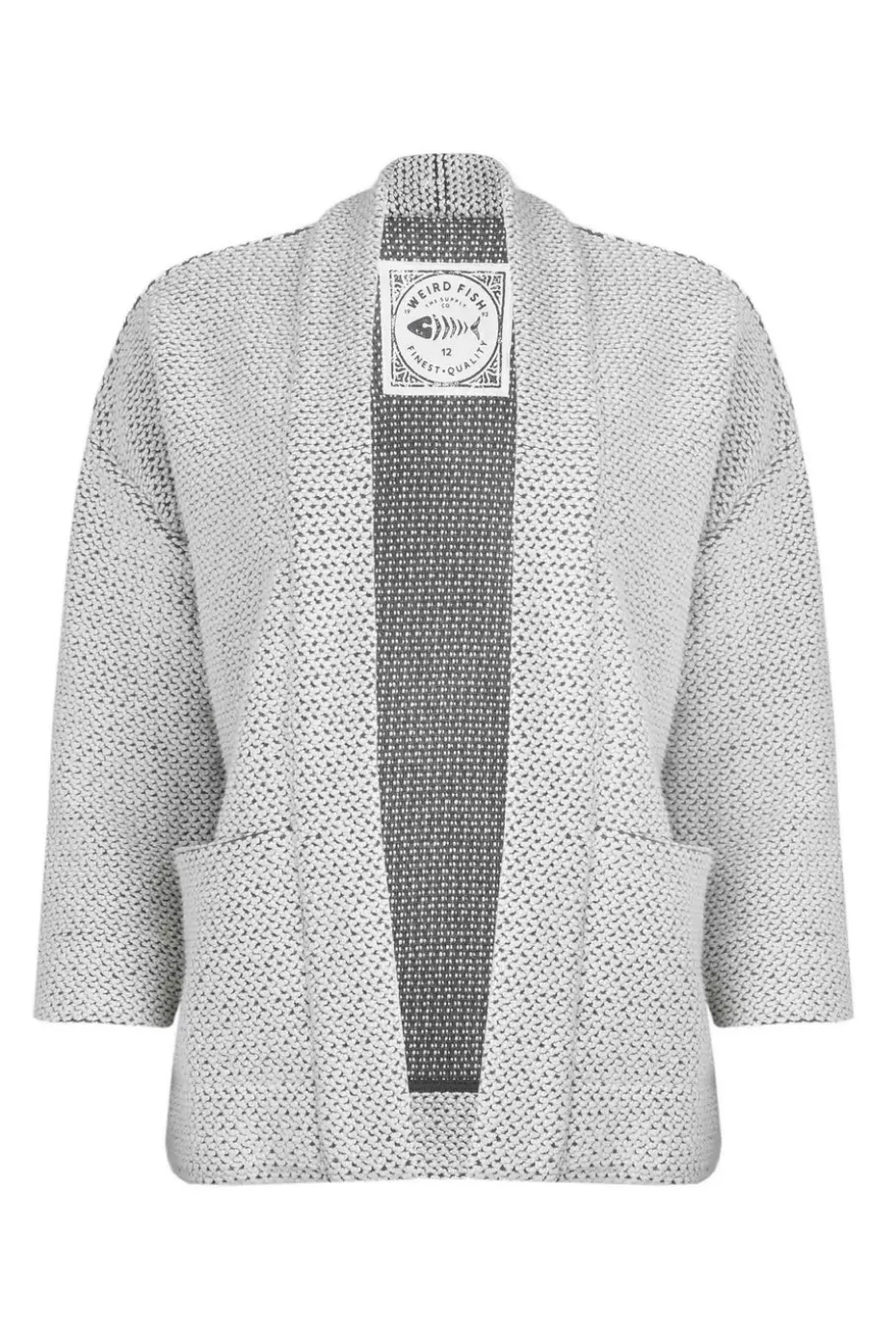 Weird Fish Cream Santosh Cropped Macaroni Kimono Cardigan