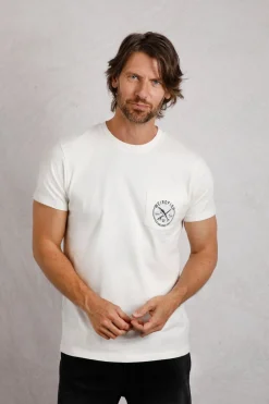 Weird Fish Cream Tidal Branded Pocket T-Shirt