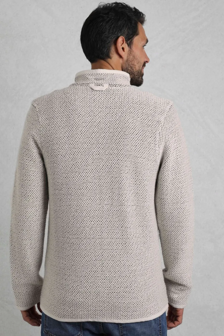 Weird Fish Cream Transom Full Zip Macaroni