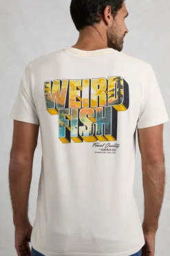 Weird Fish Cream Wild Life Back Print Graphic T-Shirt