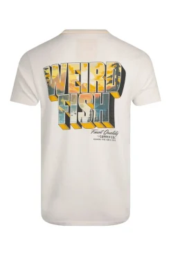 Weird Fish Cream Wild Life Back Print Graphic T-Shirt