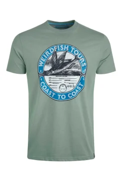 Weird Fish Green Coasting Front Print Graphic T-Shirt
