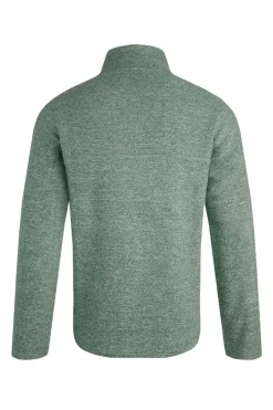 Weird Fish Green Laramie 1/4 Zip Snow Marl Fleece