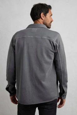 Weird Fish Grey Fingask Loopback Shirt
