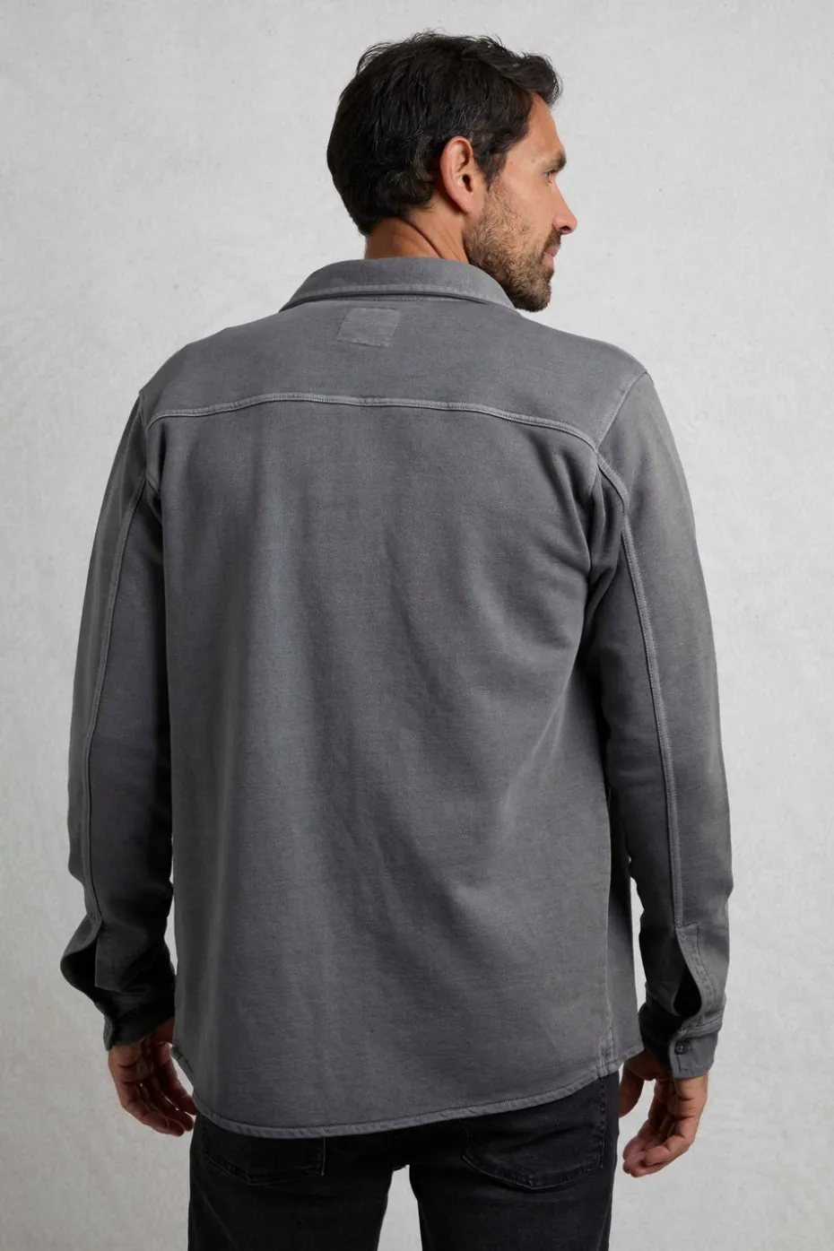Weird Fish Grey Fingask Loopback Shirt