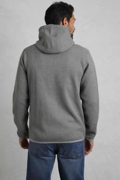 Weird Fish Grey Lockie Full Zip Bonded Fleece Hoodie