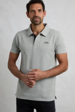 Weird Fish Grey Miles Pique Polo
