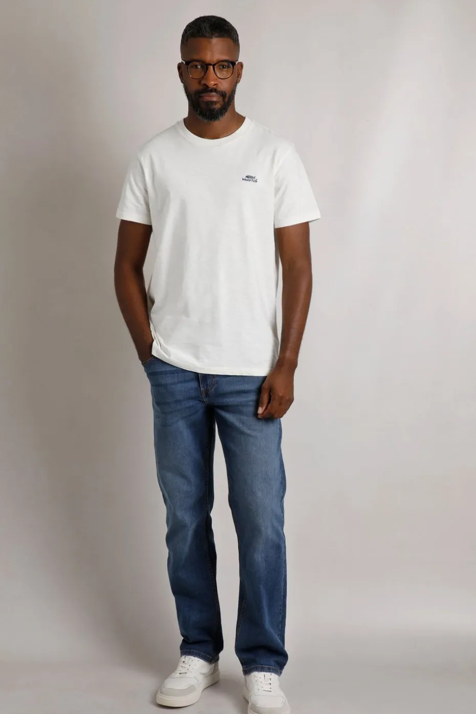 Weird Fish Indigo Eddie Straight Leg Denim Jeans