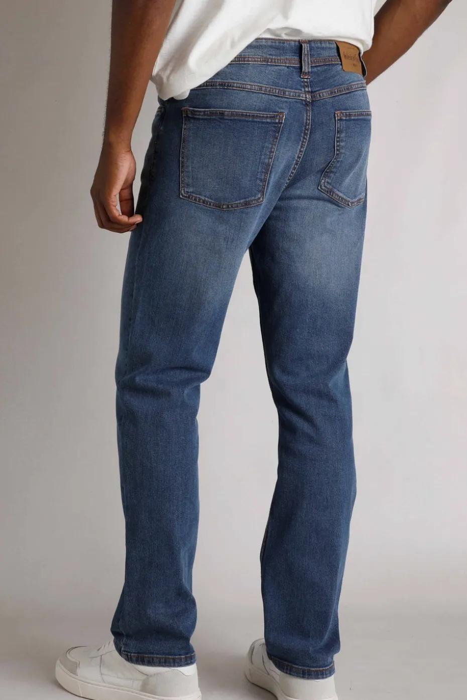 Weird Fish Indigo Eddie Straight Leg Denim Jeans