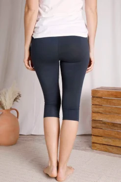 Weird Fish Navy Blondie Cropped Leggings