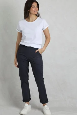 Weird Fish Navy Blue Malorri Chino Trousers