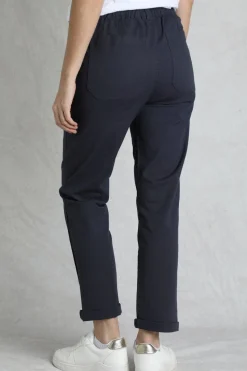 Weird Fish Navy Blue Malorri Chino Trousers