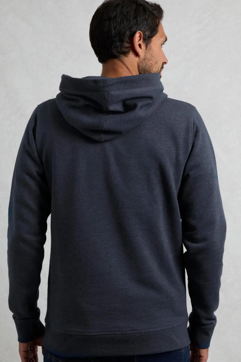 Weird Fish Navy Bryant Front Print Graphic Popover Hoodie