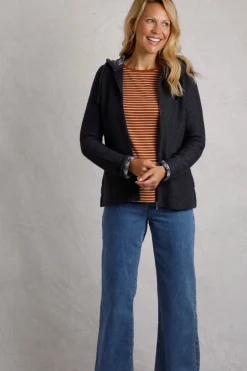 Weird Fish Navy Chicoa Full Zip Macaroni Hoodie