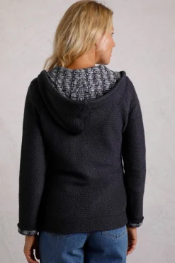 Weird Fish Navy Chicoa Full Zip Macaroni Hoodie