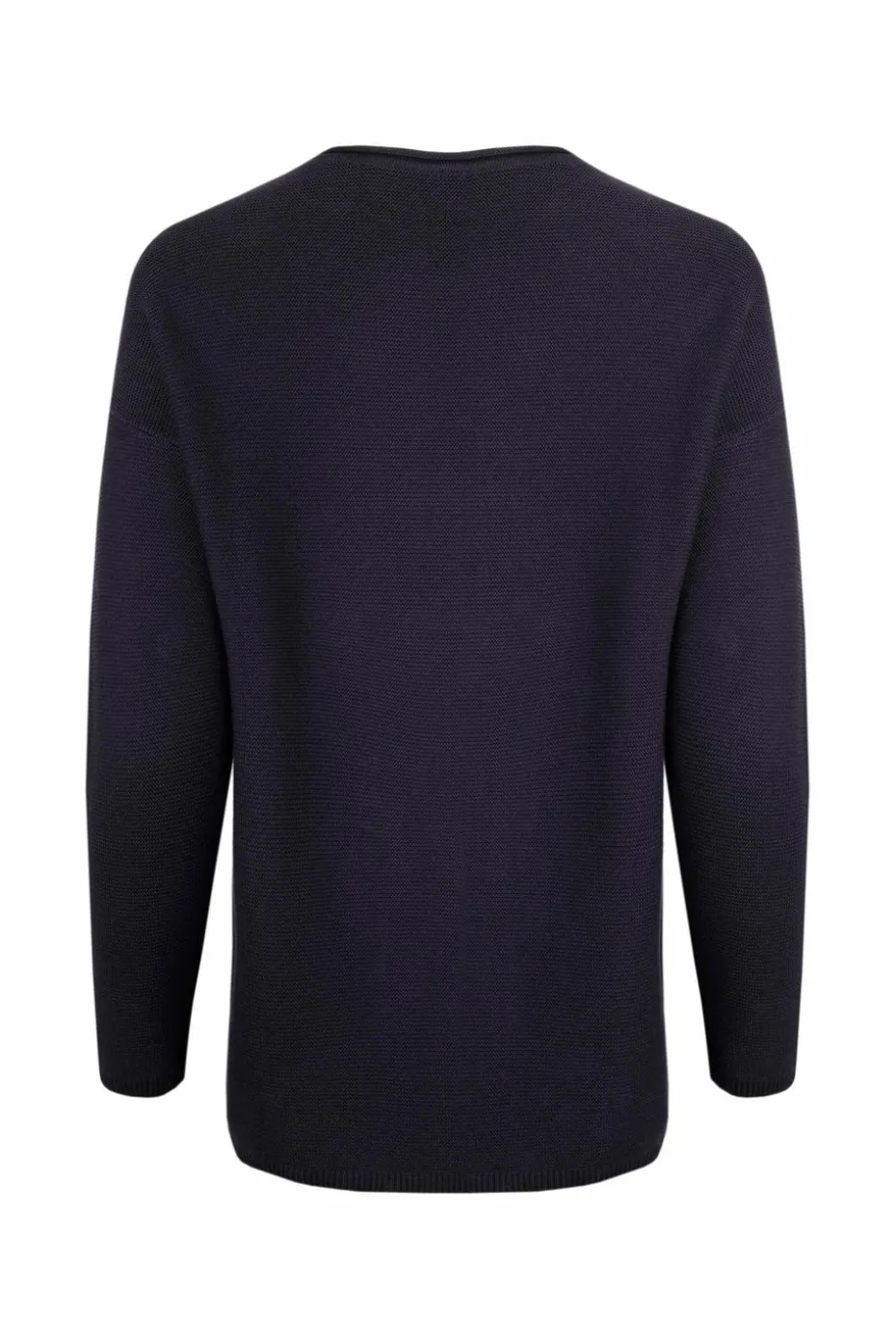 Weird Fish Navy Dalla Knitted Crew Neck Jumper