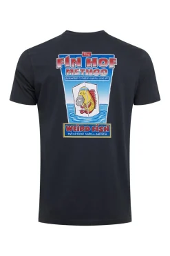 Weird Fish Navy Fin Hof Back Print Artist T-Shirt