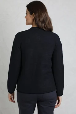 Weird Fish Navy Hayley Knitted Cardigan