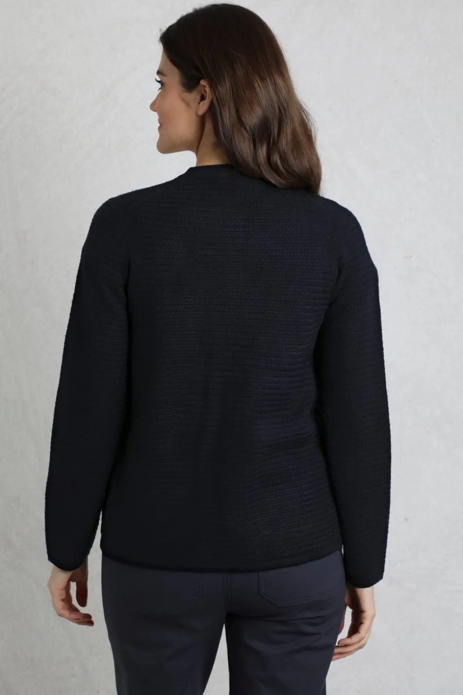 Weird Fish Navy Hayley Knitted Cardigan