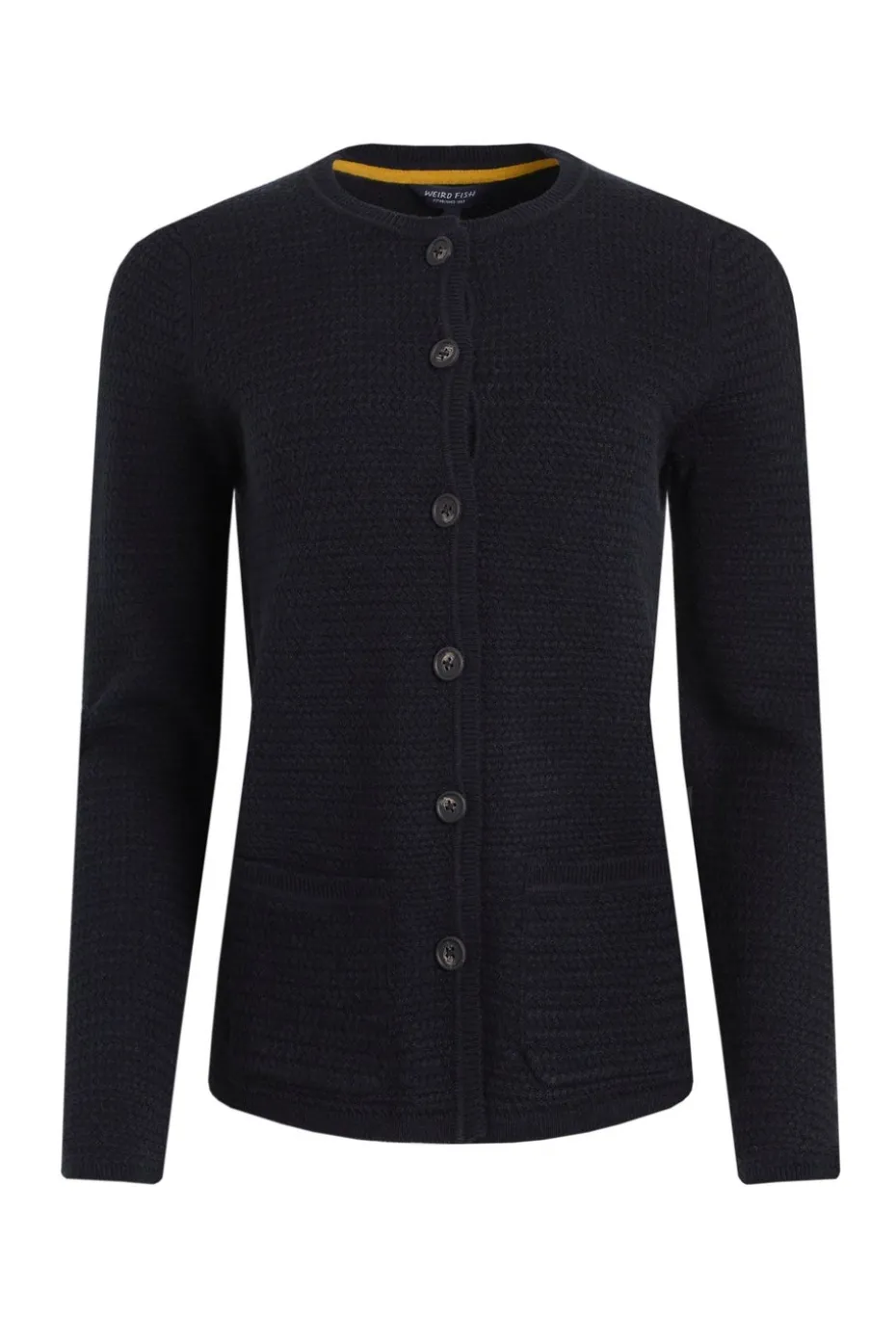 Weird Fish Navy Hayley Knitted Cardigan