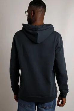 Weird Fish Navy Hugo Branded Popover Hoodie