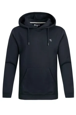 Weird Fish Navy Hugo Branded Popover Hoodie