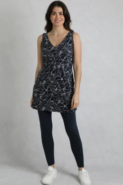 Weird Fish Navy Indus Printed Jersey Tunic