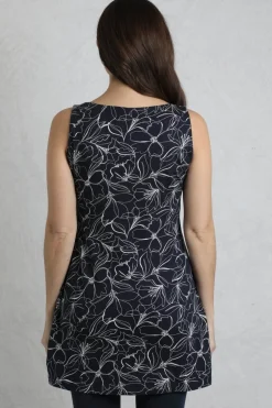 Weird Fish Navy Indus Printed Jersey Tunic