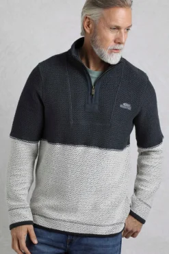 Weird Fish Navy Kielder 1/4 Zip Special Edition Macaroni