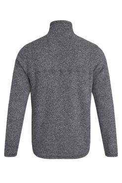 Weird Fish Navy Laramie 1/4 Zip Snow Marl Fleece