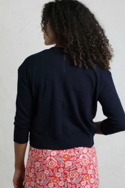 Weird Fish Navy Limon Outfitter Cardigan