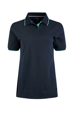 Weird Fish Navy Pammie Pique Polo Shirt