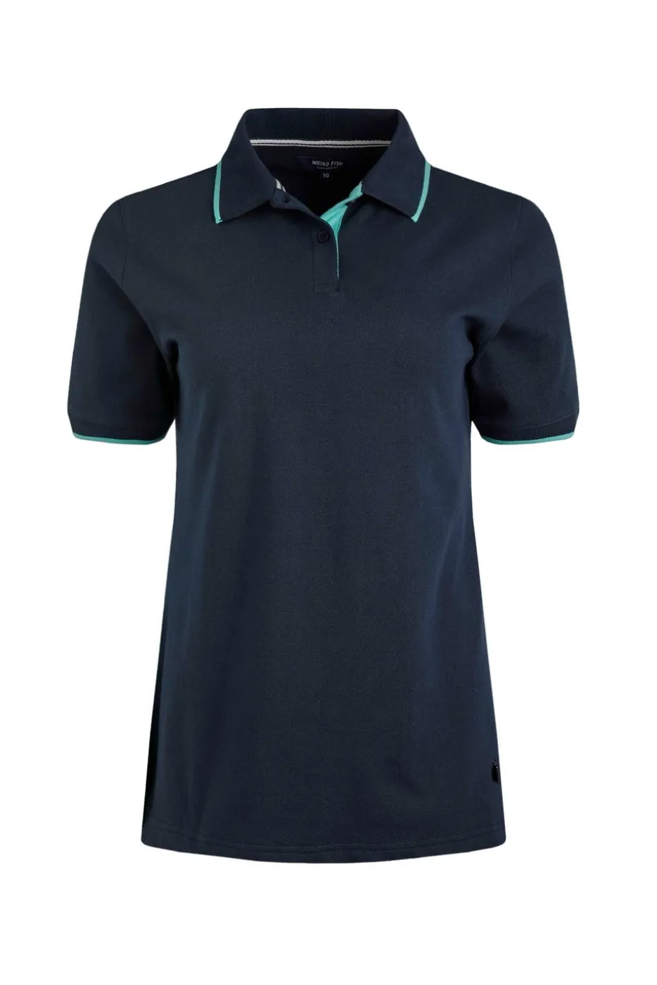 Weird Fish Navy Pammie Pique Polo Shirt