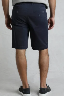Weird Fish Navy Rayburn Flat Front Shorts