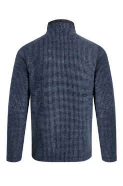 Weird Fish Navy Shires Full Zip Grid Fleece