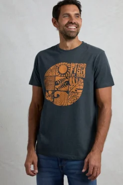 Weird Fish Navy Summer Sector Graphic T-Shirt
