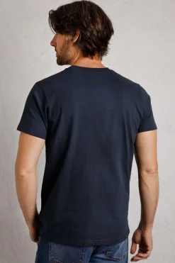 Weird Fish Navy Tidal Branded Pocket T-Shirt