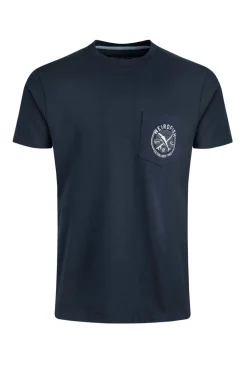 Weird Fish Navy Tidal Branded Pocket T-Shirt