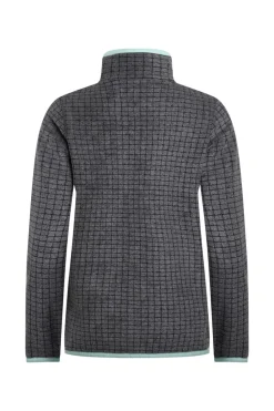 Weird Fish Navy Tilly 1/4 Zip Grid Fleece