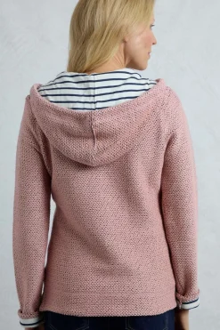 Weird Fish Pink Chicoa Full Zip Macaroni Hoodie