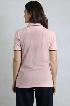 Weird Fish Pink Pammie Pique Polo Shirt