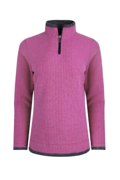 Weird Fish Red Beye 1/4 Zip Grid Fleece