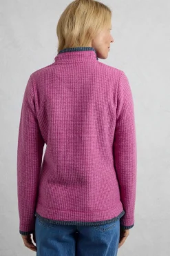 Weird Fish Red Beye 1/4 Zip Grid Fleece